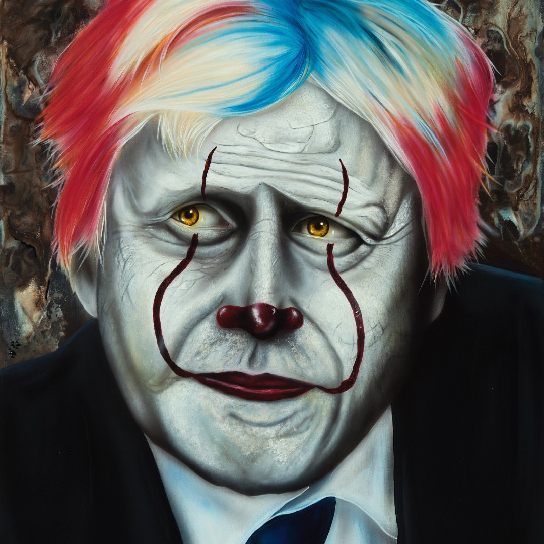 NJMIdeas's tweet image. Sharing @JusticeMuseum collection ‘Boris - Who’s the Clown?' by an artist @HMPWarrenHill 
Bronze Award winner in 2021 #KoestlerAwards
Curated by @NJMIdeas in the #NJMPower exhibition. See a VR tour of the exhibition here bit.ly/3P7zL7J #portrait #painting #BorisJohnson