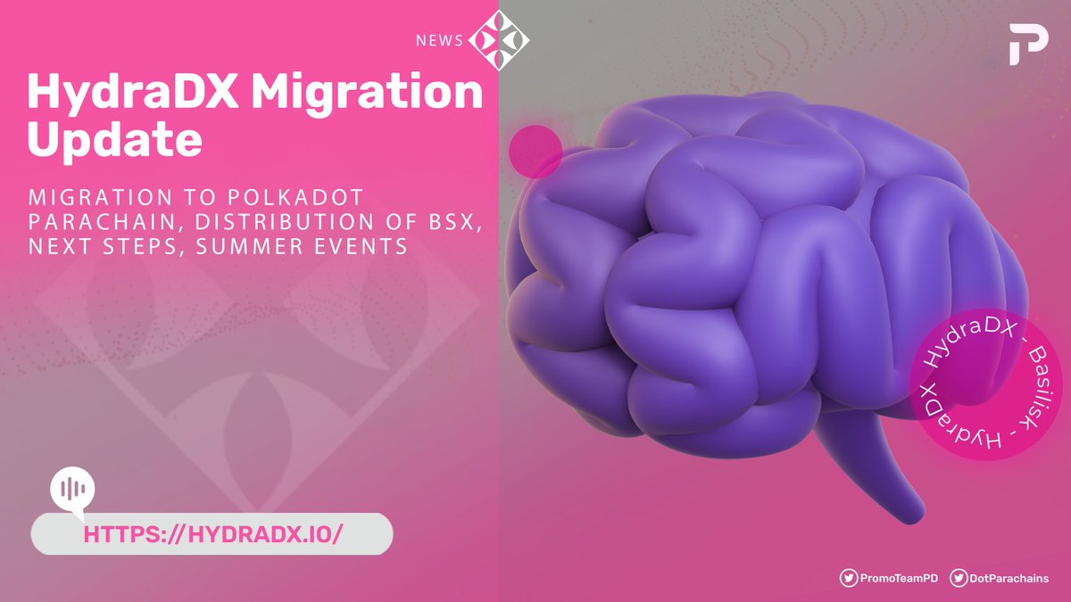 1/5 
🐍HydraDX's migration from a solochain to a Polkadot parachain was completed today. Snakenet, after stopping block production at #6021116, used the chain data at the height of this block for the migration.

More information here 👉 hydradx.substack.com/p/hydradx-migr…