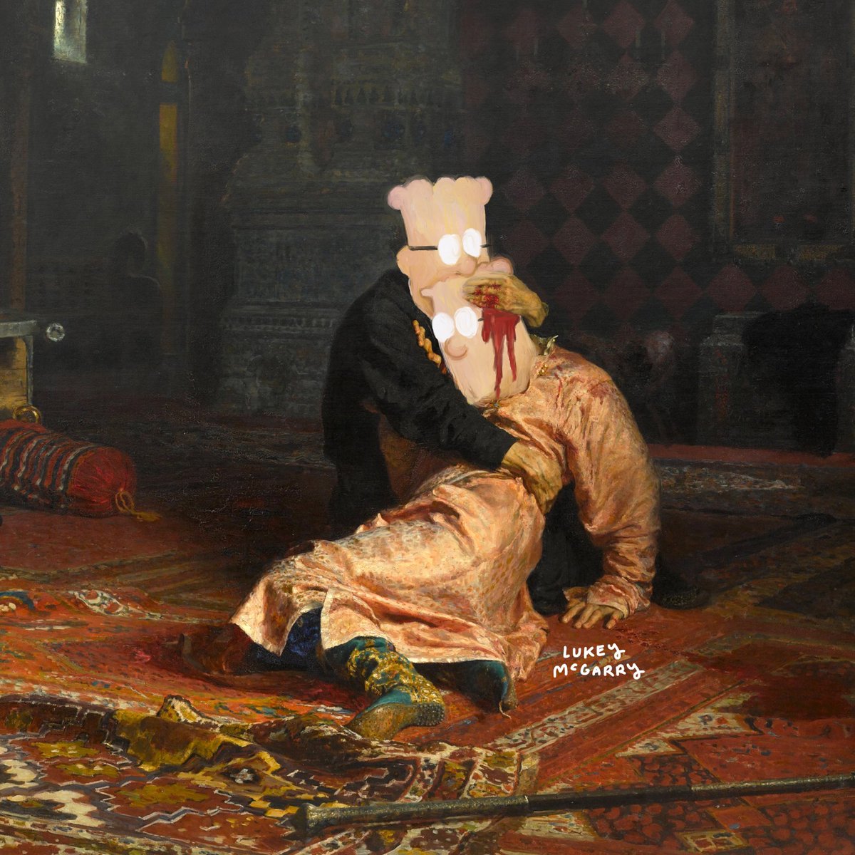 lukeymcgarry's tweet photo. Dilbert the Terrible and His Son Dilbert, oil on canvas (1883-1885)
#ScottAdams #killbert https://t.co/A9vKgpVOY2
