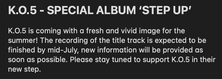 PL_KO5's tweet photo. K.O.5 - SPECIAL ALBUM 'STEP UP' https://t.co/zZXXcZ7q2f