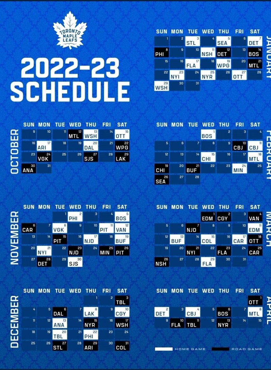 RossyOnTheMic's tweet photo. Looks like November and January are going to be very busy.

#LeafsForever https://t.co/XR7GaPVioK