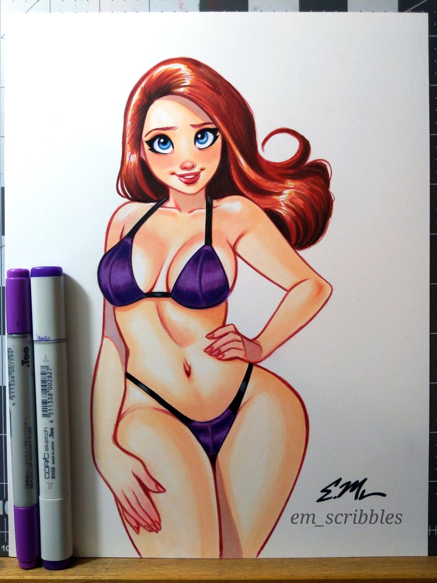 em_scribbles's tweet photo. (SOLD) Bikini girl done with markers and colored pencils on 8.5 x 11 card stock. She turned out pretty cute if I do say so myself. 😁
#emscribbles #em_scribbles #pinup #swimsuit #bikini #twopiece #traditionalart #copic #prismacolor #polychromos #markers #coloredpencils #cute https://t.co/9xSddtPcVp