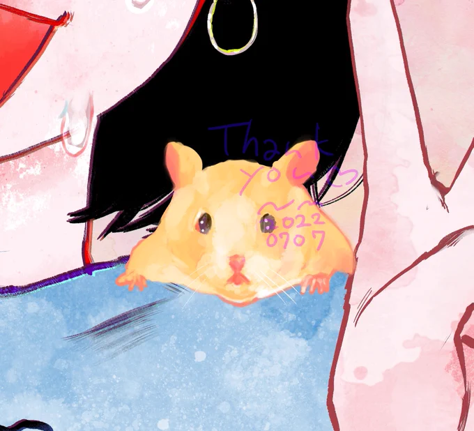 skebにてご依頼いただきありがとうございました🐹ハムちゃんも見て🌻

にくまん子さんのコミッション「初めまして!先生の漫画にいつも心救われています。

▼顔・パーツ
童顔、睫毛長め
▼表情
笑い泣き
▼髪型
ボブ、薄め前髪ぱっつん…
https://t.co/DTZw7lApD9 #Skeb #Commission @skeb_jpより 