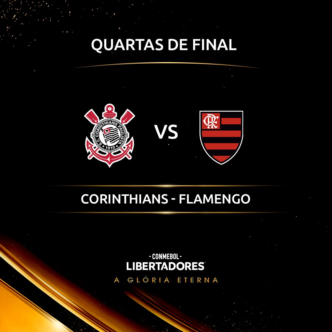 Duelo Flamengo x Corinthians define 1º semifinalista da Libertadores