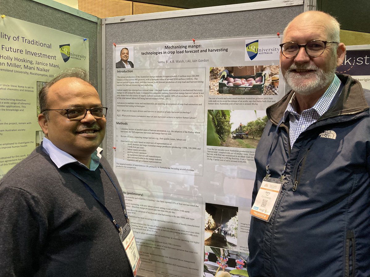CQUniAg's tweet photo. Mangos, peanuts & traditional medicines - #CQUniAg research is in the spotlight at today’s poster session at #DNA22! #DNAConf #research #developthenorth @CRC_NA @Hort_Au https://t.co/9sX0P41ZYY