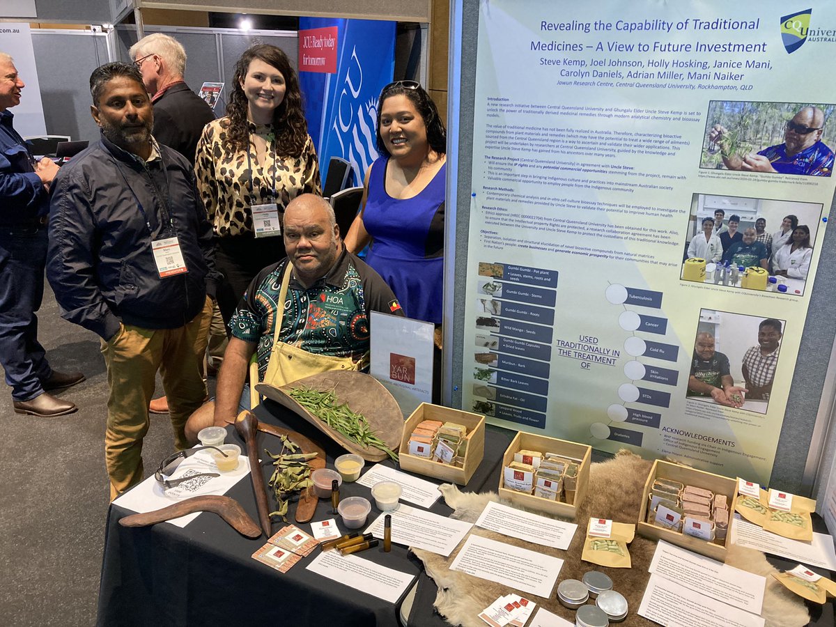 CQUniAg's tweet photo. Mangos, peanuts & traditional medicines - #CQUniAg research is in the spotlight at today’s poster session at #DNA22! #DNAConf #research #developthenorth @CRC_NA @Hort_Au https://t.co/9sX0P41ZYY