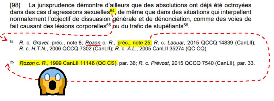 verodurocher's tweet photo. Pour justifier l'absolution, l'Hon. #MatthieuPoliquin évoque que ça s'est déjà vu en matière d'agression sexuelle. Il réfère à 4 causes. L'absolution d'un certain Rozon en 1999, ça vous rappelle qqch? Un exemple de réhabilitation! 🙃 @SJB_CAQ #JusticeQc #AgressionSexuelle https://t.co/Y551NMoXm7