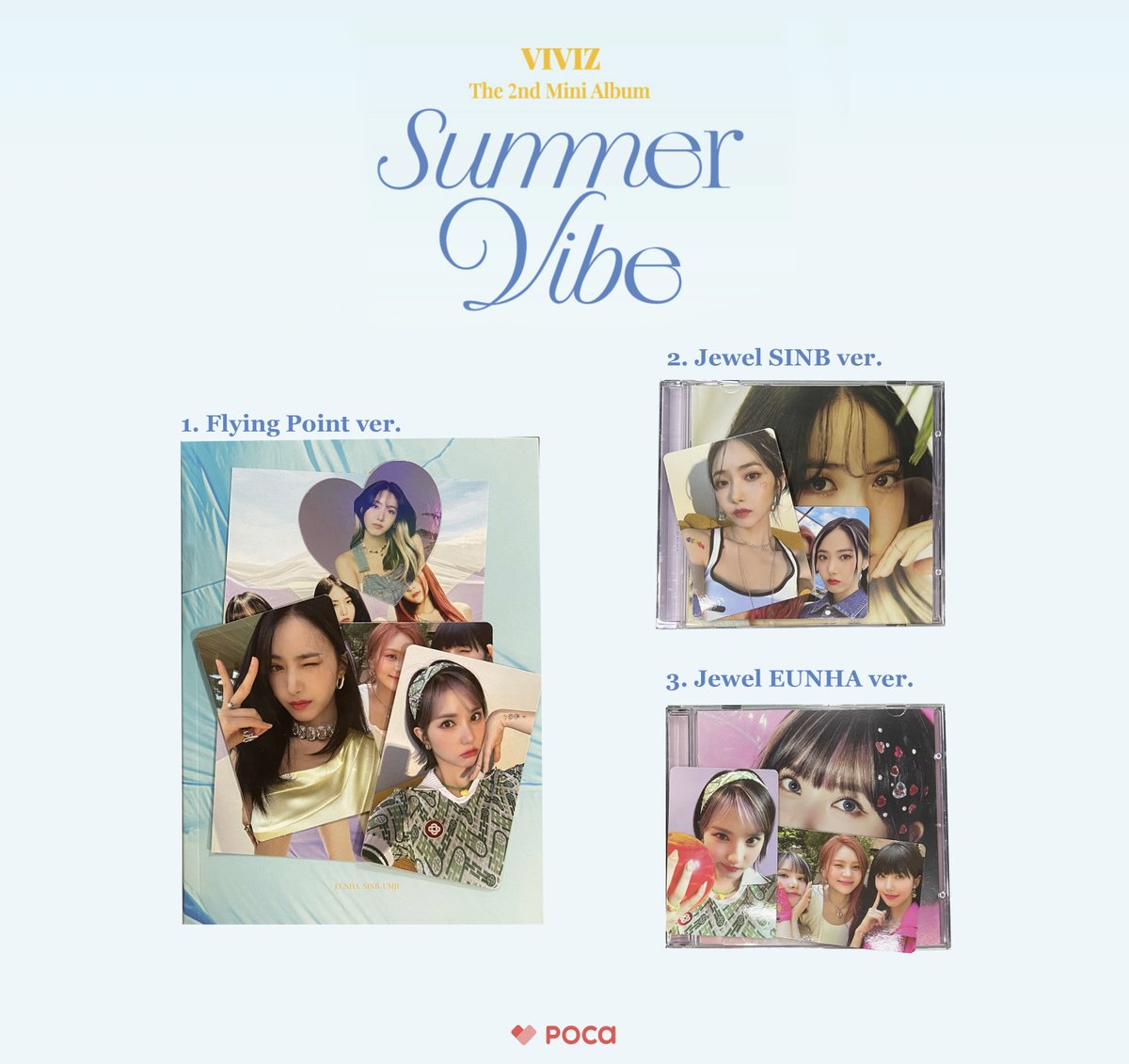 pocamarket's tweet image. 💖#VIVIZ The 2nd Mini Album poca EVENT💖 
#LOVEADE

✅ Follow 
@pocamarket

✅ Like &amp;amp; RT this post

📆Ends on 7/14

#VIVIZ #비비지 #EUNHA #은하 #SINB #신비 #UMJI #엄지 #Summer_Vibe #러브에이드