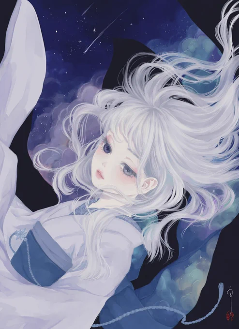 「ほどけた夜空にこぼれる星屑」(2020年)

#七夕 