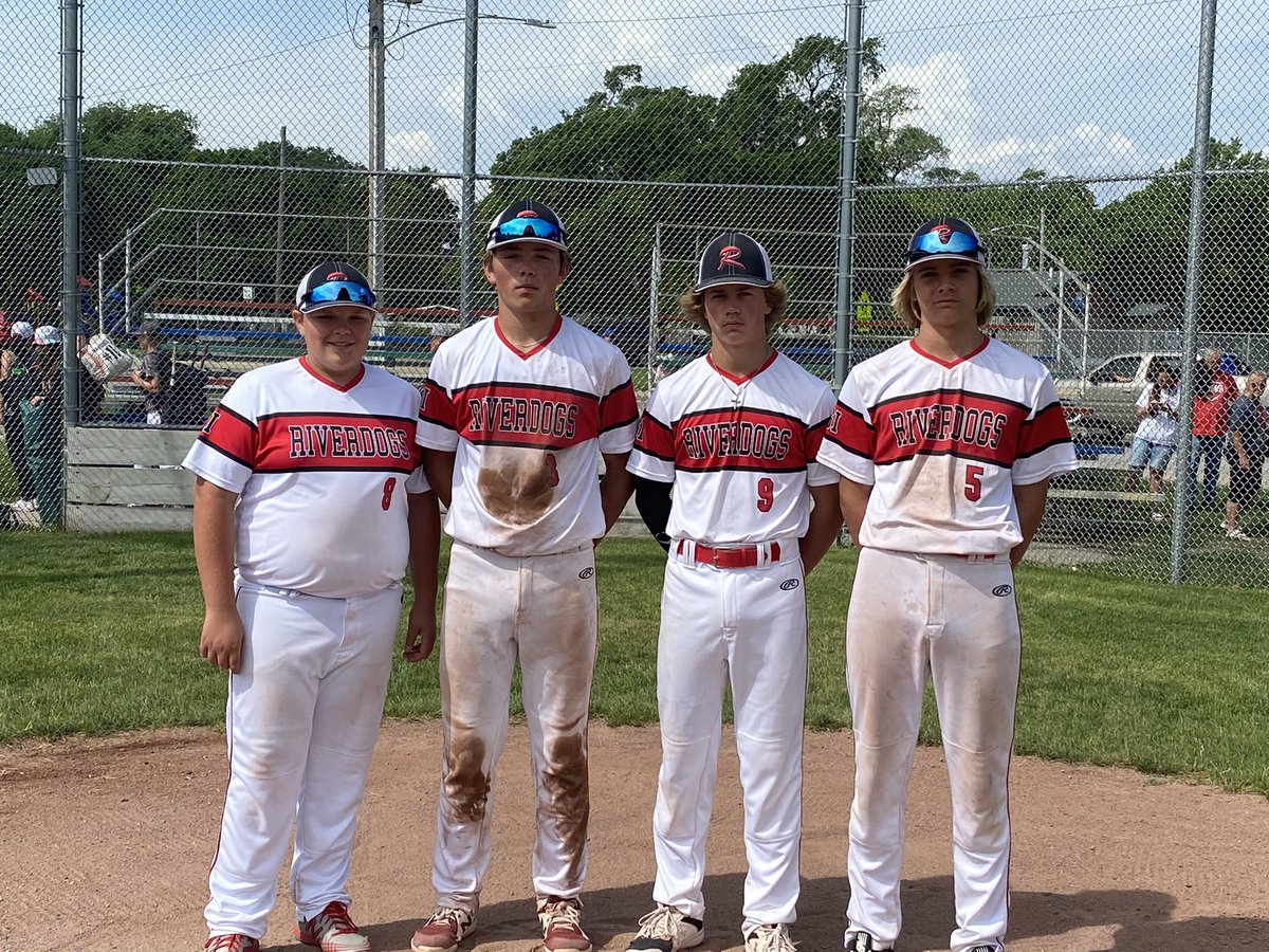 These 4 young men started their Riverdogs career as 7 year olds. They will play their final Riverdogs game this weekend at state. Thank you for the memories and your dedication to the Riverdogs program. 

Caleb Poole 
Gavin Haubold 
Grayson Sack
Aden Glade 

#riverdogsforlife
