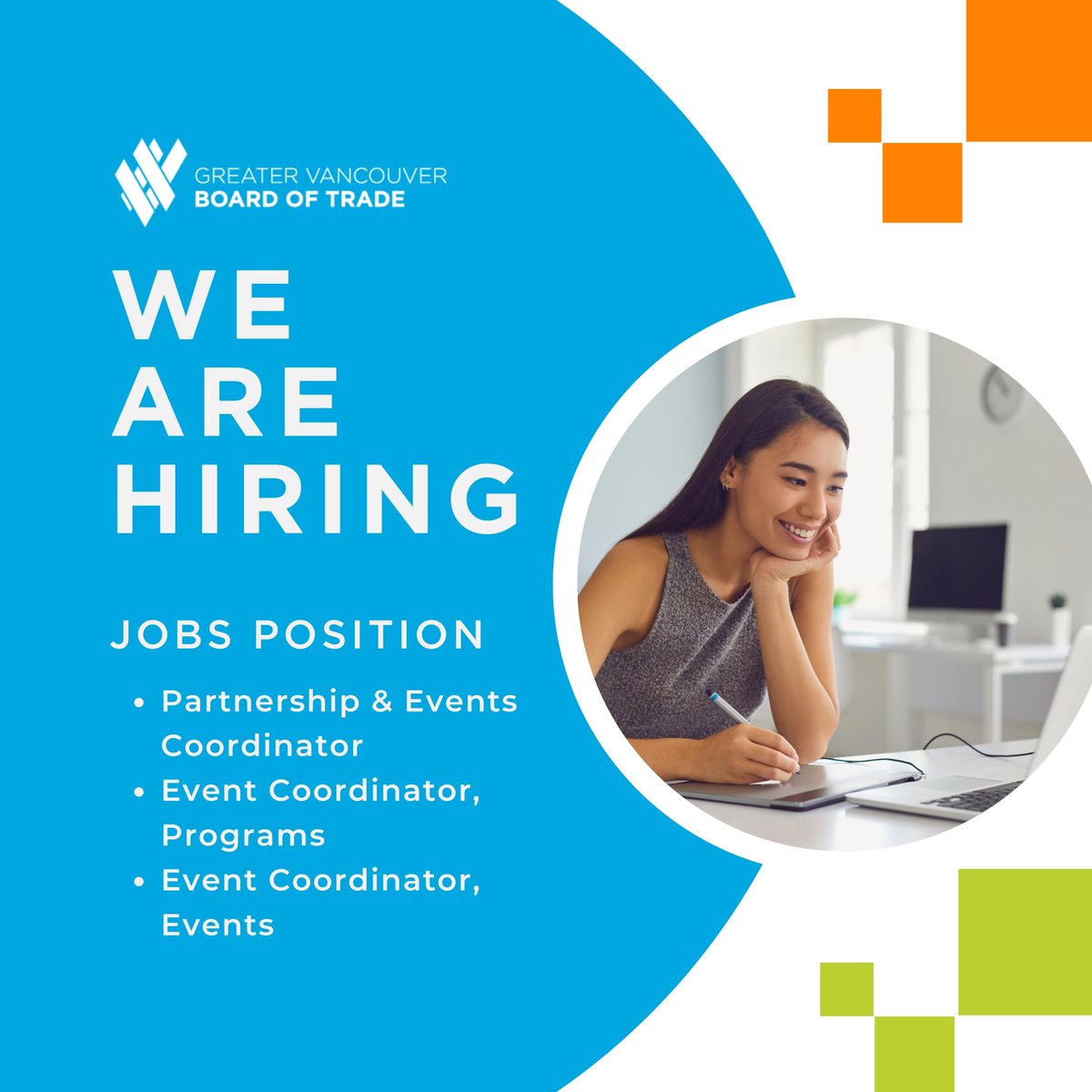 BoardofTrade's tweet photo. Come work for Western Canada's most active and influential business association, with more than 130 years of advocating on behalf of the business community.
We have openings in the Partnership, Programs, and Events teams.
https://t.co/7OAnB3pnBr
#careers #Vancouver #JobsInBC https://t.co/uYVZG9J01i