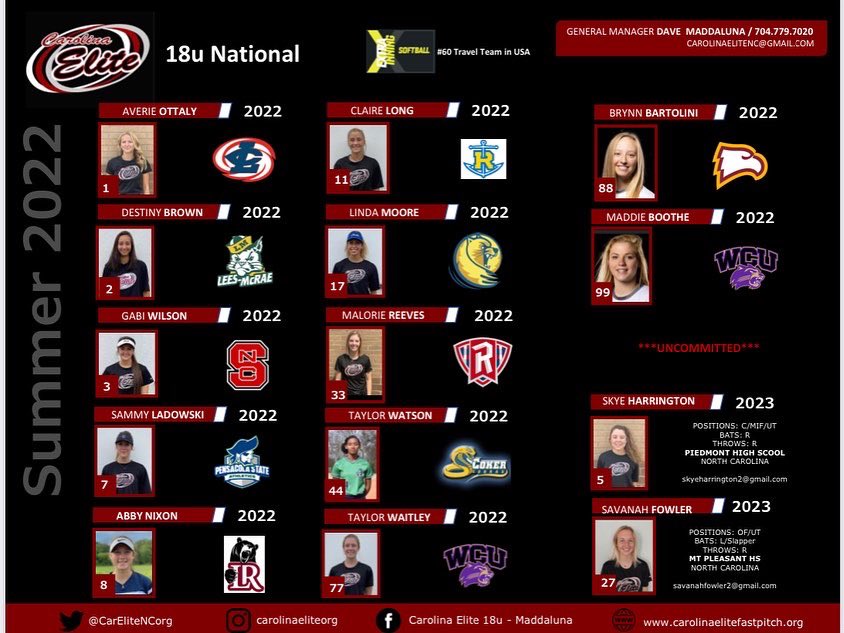 MaddalunaDave's tweet photo. Atlanta Legacy Select starting tomorrow! This has been a really special team to me. We have 2 2023s I want to make sure find a great home. They are working hard and playing great competition. If you need a strong c/ut or OF/slapper please stop by and let’s chat. Schedule below! https://t.co/h5DiuKpFxa