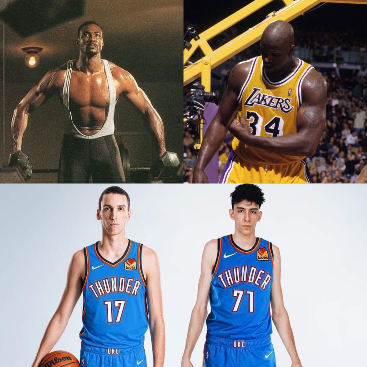 Dowd on Twitter "RT NBAMemes Big men back then vs Big men now"