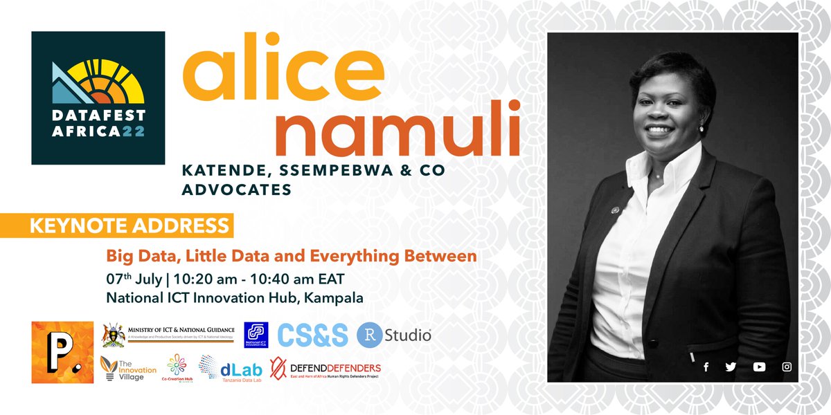 PollicyOrg's tweet photo. Introducing #DataFestAfrica speakers;

Alice Namuli
Keynote Address

#BigDataLittleData #DFA22 #DataFestKampala #DataScience #Data https://t.co/CzaU5sJ8qq