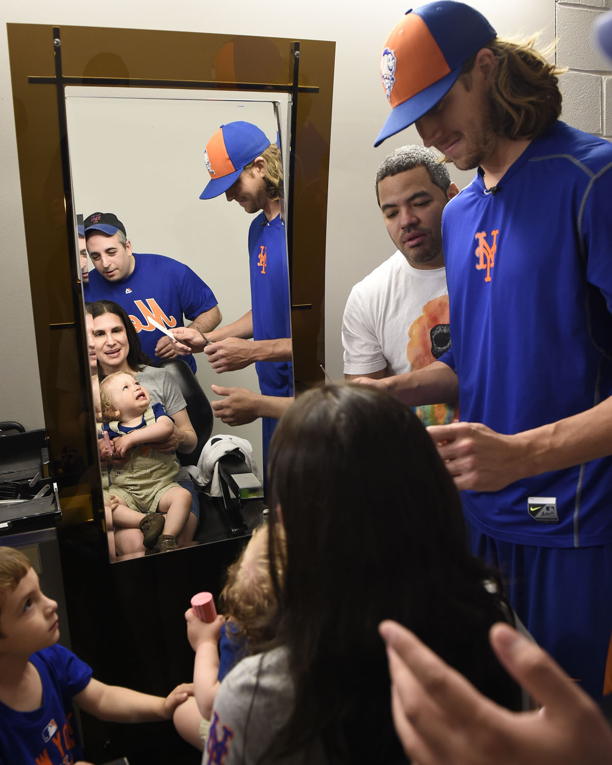 CUNY PROF on X: 7 years ago today, Jacob deGrom gave my son his first  haircut!  / X