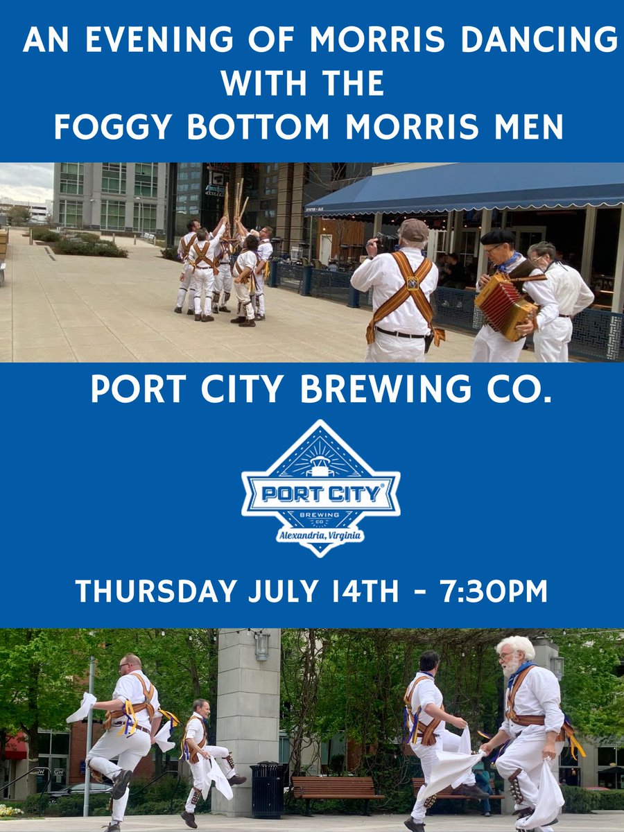 We are making our triumphant return to one of our favorite breweries, <a href="/PortCityBrew/">Port City Brewing Co</a> Thursday July 14th! See you there, let’s drink some beer and do a little dancing. 

#DCMORRIS