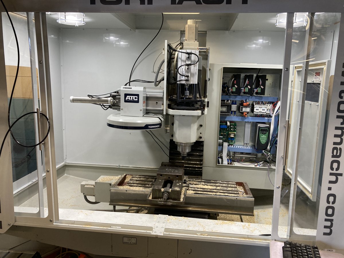 TheMrShaffer's tweet photo. Upgrade time! Summer project: finally adding an Automatic Tool Changer to our PCNC 1100! https://t.co/2NBkBtE5Os