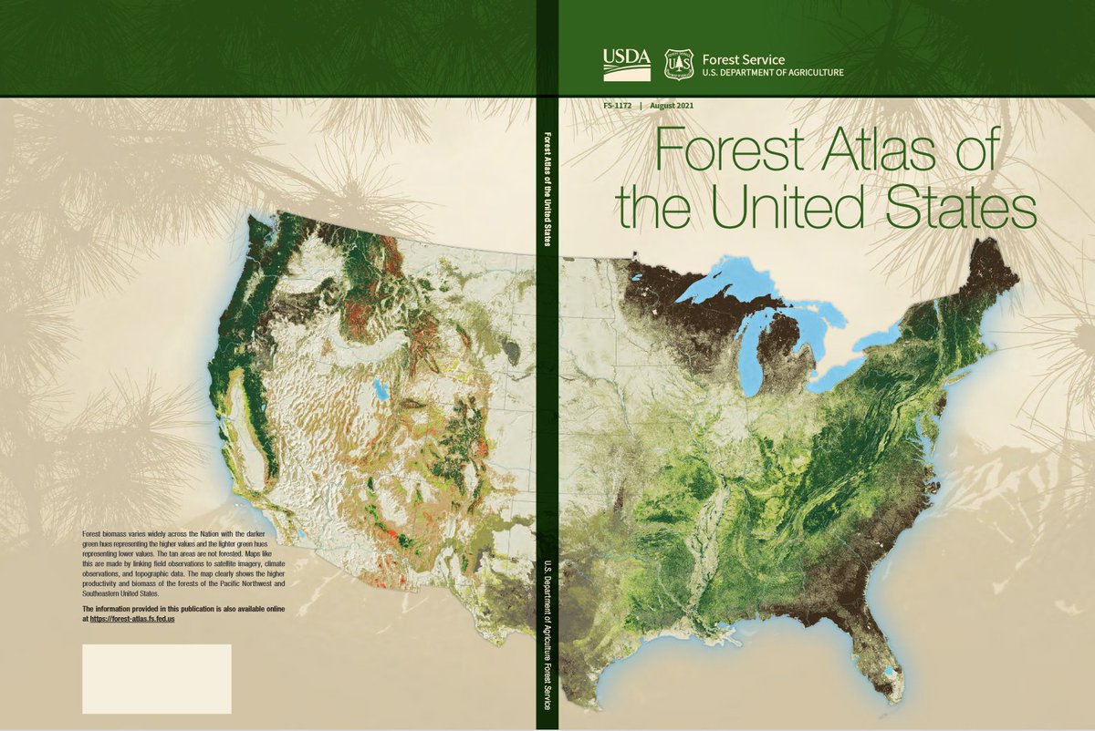 usfs_nrs's tweet photo. A new @forestservice Forest Atlas shows U.S. forests in a whole new way using data derived from more than 355,000 field plots, 19 million tree observations, and 2 decades of satellite imagery. 
 https://t.co/bjK8ET079e

#USDA_FIA https://t.co/4589q87EKt
