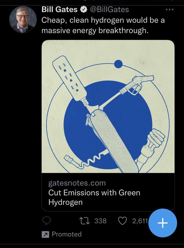 wholemars's tweet photo. Bill Gates promoting hydrogen 🤦‍♂️ https://t.co/tTkq60RnDM