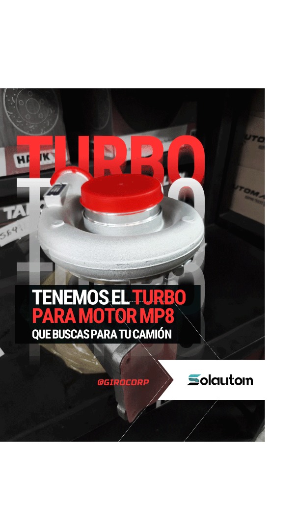GiroCorp's tweet photo. Motor turbo MP8 para camión, ¡en stock! 🚛
Este turbo reduce las emisiones de gas y brinda una potencia de salida superior a tu camión. ⚡
¡Consigue esta pieza y muchas otras más en @solautom_ve!{ 🙌
#TurboCamion #MotorTurbo #MotorTurboMP8 #RepuestosParaCamiones https://t.co/oyn5jtNSti