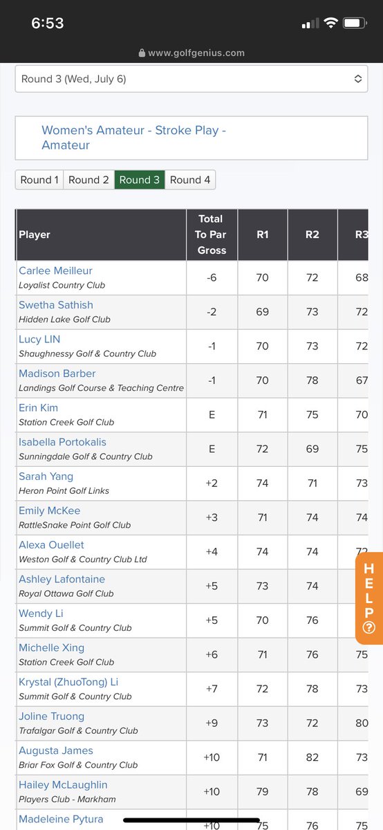 What a move on this moving day by <a href="/Catgandcc/">Cataraqui Golf & CC</a> and <a href="/TheLandingsGolf/">The Landings Golf</a> member Madison Barber. -5 67 climbing 10 spots getting herself right back into the mix at the <a href="/TheGolfOntario/">Golf Ontario</a> Womens AM.
