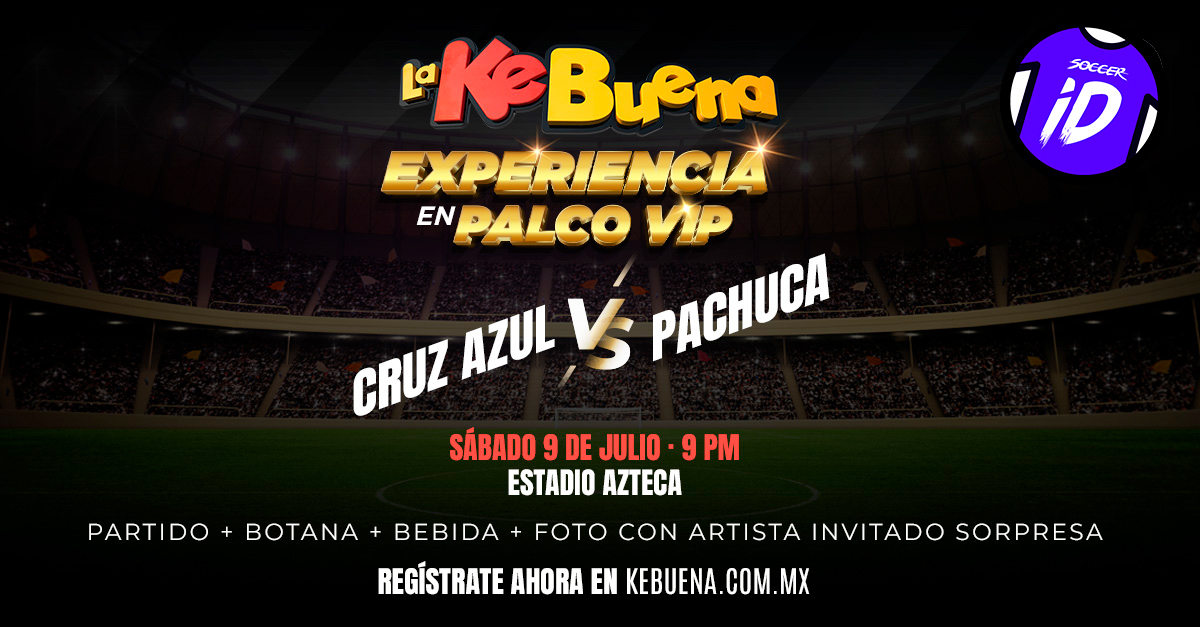 hijosmanana's tweet photo. ¡Vive una experiencia única junto a @SOCCERiD7! ¿Ya los conocías? 🤩⚽️

Si tú eres fan del @CruzAzul regístrate ahora en https://t.co/Gx9xt3UNVq y vive el partido Cruz Azul vs. @TuzosOficial desde una zona increíble del Estadio Azteca.

#AquíSuenaLaKeBuena https://t.co/exAkNRSaPP