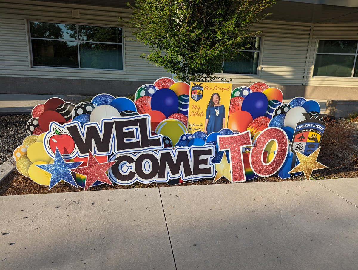 Melanie Sithole (@melsithole) on Twitter photo My eyes literally watered 🥹when I got out of the car to this surprise this morning and the welcome surprises kept coming. 🥰💕 What a tremendous first day with a even more incredible & thoughtful team! <a href="/APSTAGAcademy/">Tuskegee Airmen Global Academy</a> @SharpeSystems <a href="/marcopitts/">TAG Academy Assistant Principal</a> <a href="/Retha_Woolfolk/">Dr. Margul Retha Woolfolk</a> #theTAGexperience My eyes literally watered 🥹when I got out of the car to this surprise this morning and the welcome surprises kept coming. 🥰💕 What a tremendous first day with a even more incredible & thoughtful team! <a href="/APSTAGAcademy/">Tuskegee Airmen Global Academy</a> @SharpeSystems <a href="/marcopitts/">TAG Academy Assistant Principal</a> <a href="/Retha_Woolfolk/">Dr. Margul Retha Woolfolk</a> #theTAGexperience