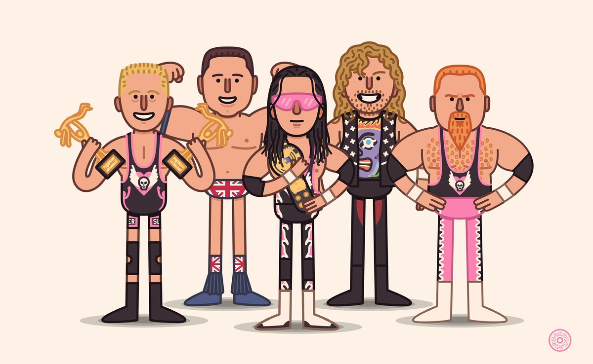 donutglow's tweet photo. Today is the 25th Anniversary of WWF In Your House: Canadian Stampede. Here’s a drawing of the legendary Hart Foundation in all their glory 💗🖤#donutglow https://t.co/rnjWgMLOoH