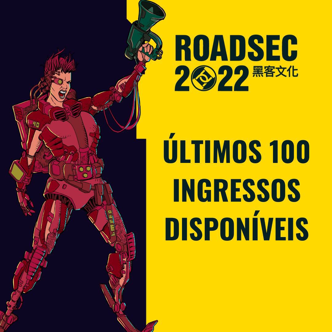 #BORA! 🔥
Corre para garantir o seu lugar! 
Acesse bit.ly/3tfnQMQ
#dontstophacking #roadsec