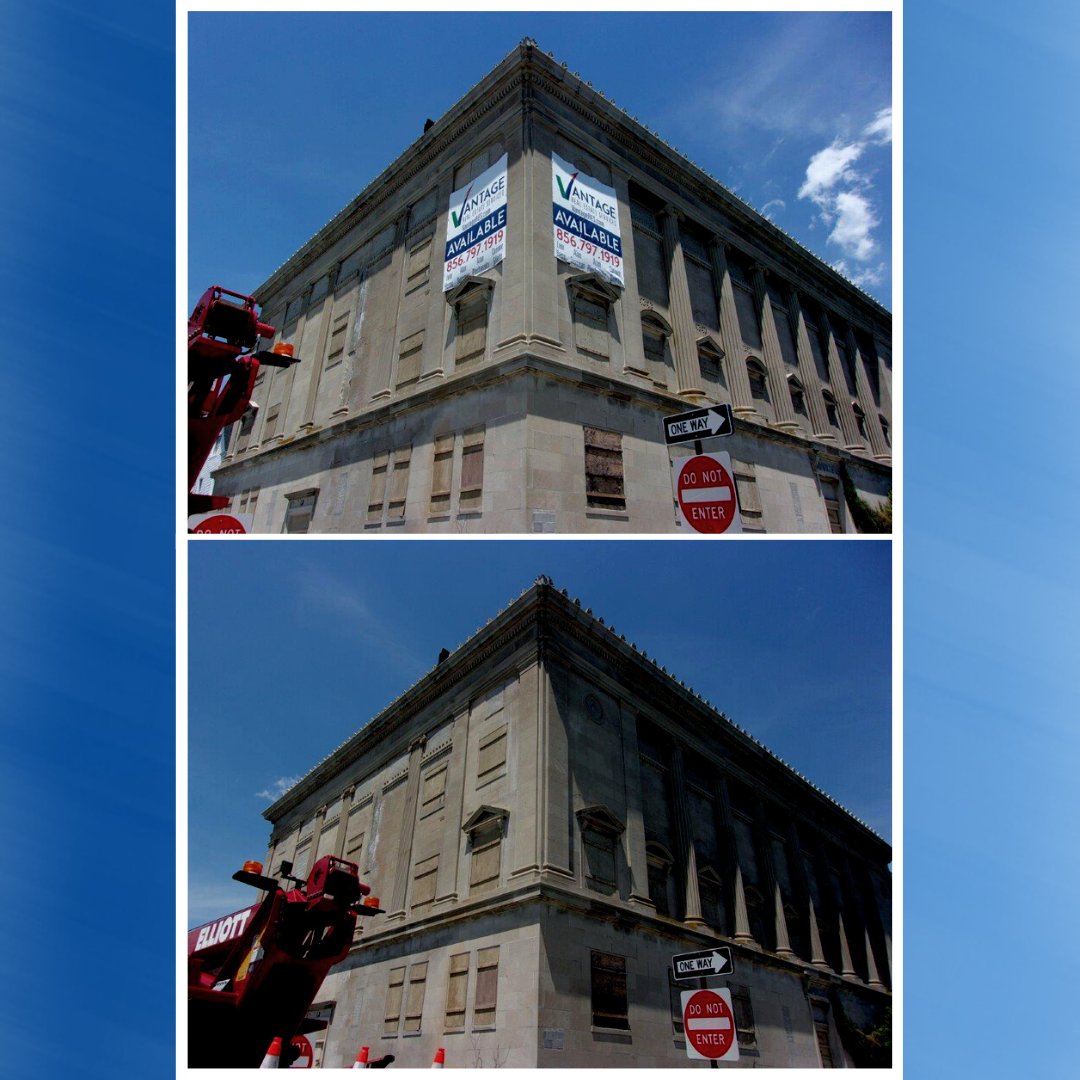 Image360Marlton's tweet image. No project too high: We removed two banners 50' up on the side of a building in Atlantic City, NJ.
#image360 #signremoval #atlanticcity
