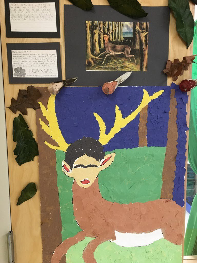 In honor of #FridaKahlo's birthday, we're celebrating by sharing some pictures from <a href="/midwayscps/">Midway Elementary School of the Arts</a>. Not only did adorable students dress up as Kahlo - but they also recreated some of her most famous pieces. We think they turned out amazingly. #HappyBirthday, Frida!