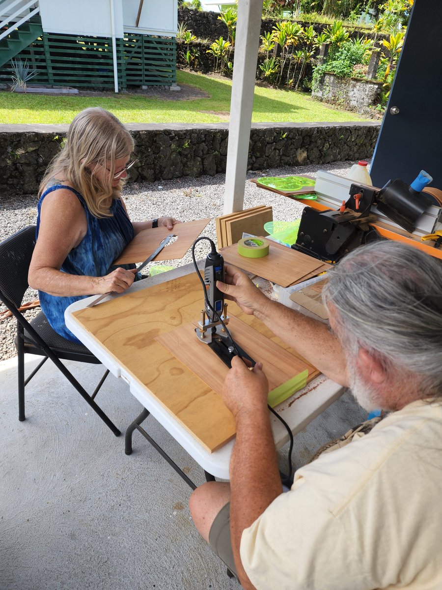 HugUkulele's tweet photo. the dynamic duo working on our upcoming hand built's https://t.co/jChG5ffGG5