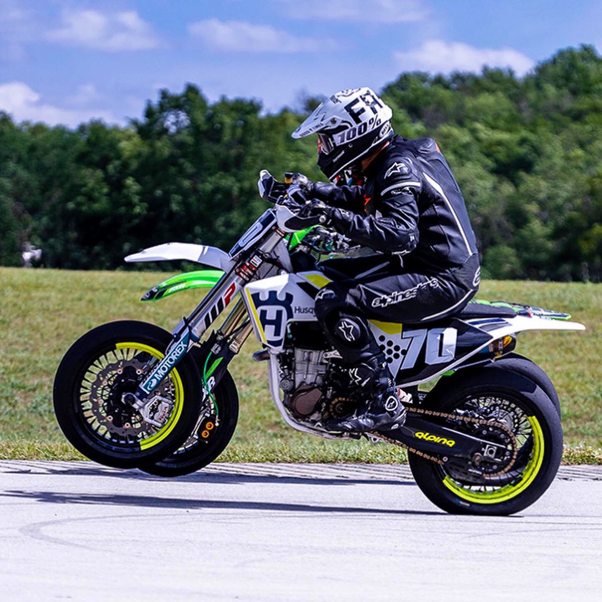 JamesGangRacing's tweet photo. Did someone say Wheelie Wednesday? 
#WheelieWednesday #SuperMoto #RoadAmerica #Motorplex https://t.co/NNvqfWRKC0