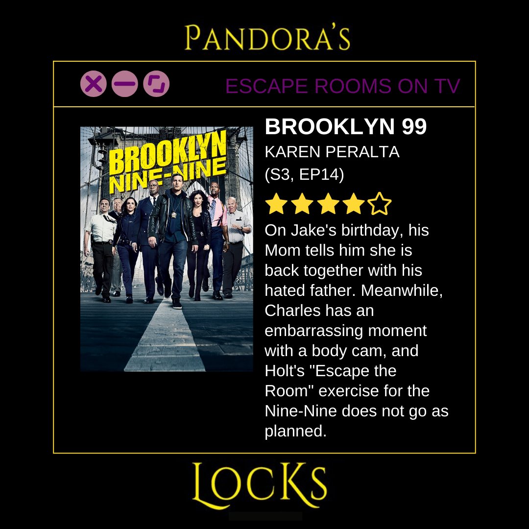 pandoras_locks's tweet photo. Escape Rooms have made an appearance on several shows in recent years and even had entire movies dedicated to them. If you're looking for something to watch after after you visit us...Check out these episodes of popular TV Series that feature Escape Rooms https://t.co/WO6lP2D7PB