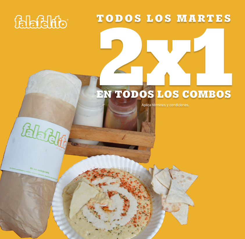 falafelito's tweet photo. 🚨🚨🚨PROMOCIÓN🚨🚨🚨
Hoy nuestro Combos están al 2⃣✖1⃣ a partir de las 20:00 horas en todas nuestras sucursales. 

*Aplica solamente los días martes y para consumir en sucursal. https://t.co/B00Z27717Z