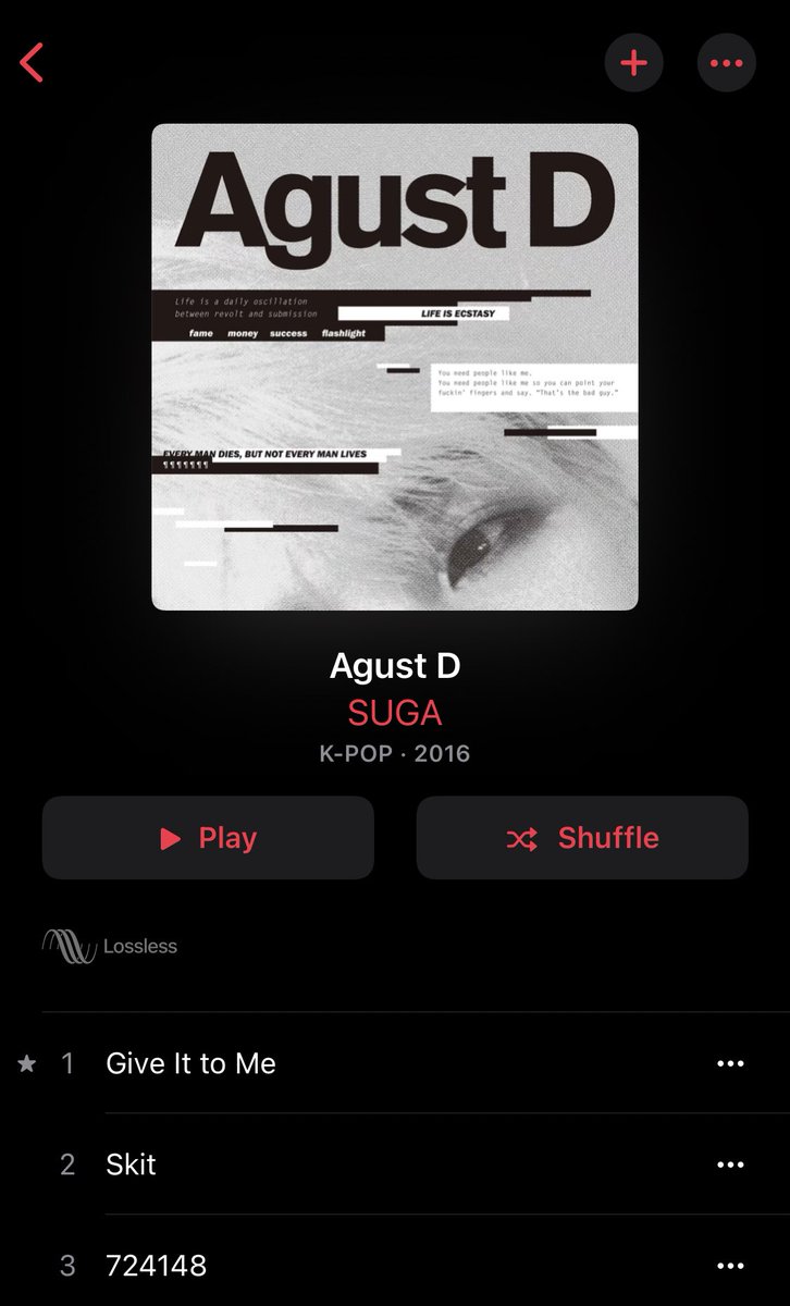 7btsupdates's tweet photo. Agust D dan SUGA kini telah digabungkan di Apple Music. Album dengan nama AGUST D telah diubah menjadi nama SUGA. Sekarang hanya SUGA yang tersisa. 

@BTS_twt 
-🐼 https://t.co/VKiVy2niCy