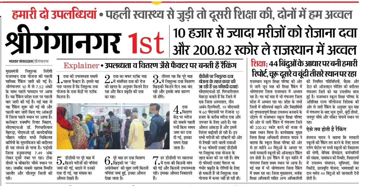 #श्रीगंगानगर_सिरमौर 

आपके बेहतर #स्वास्थ्य के लिए हर संभव प्रयास जारी। क्योंकि हमें फिक्र है आपकी ...और ये हमारा फर्ज भी है।

#IECSGNR #MNDY
<a href="/Jksoniias/">Dr. Jitendra Kumar Soni</a> <a href="/ashokgehlot51/">Ashok Gehlot</a> <a href="/RajCMO/">CMO Rajasthan</a> <a href="/RajGovOfficial/">Government of Rajasthan</a>