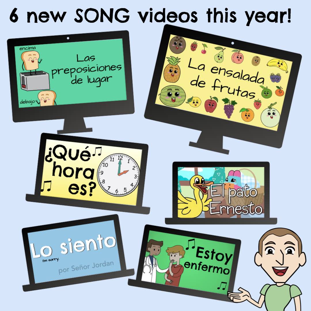 senorjordan's tweet image. Have you seen my 6 NEW SONG videos on my Señor Jordan Youtube Channel? 
I need your help getting the word out!
Please support QUALITY Spanish videos by watching, rewatching and sharing them with everyone you know!
#learnSpanish #practicespanish #practicaespañol #CIteaching #songs