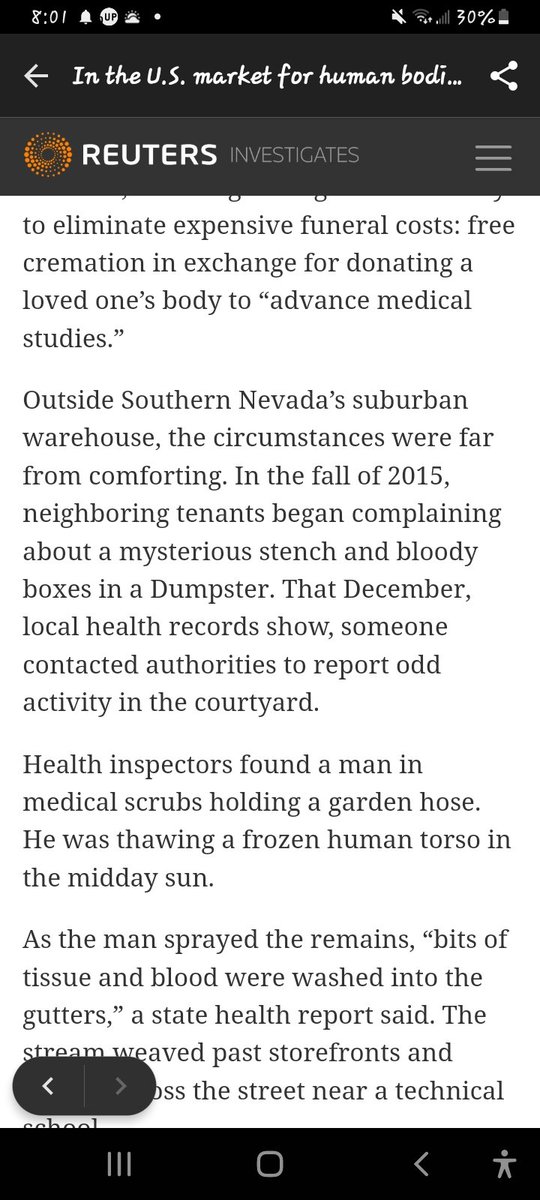 Jenniferkm6887's tweet photo. Questions 1. How can you cremate a body that's being donated for medical science? 2. Who dumps biohazard waste in their garbage bin, to be picked up and  thrown in with city trash? 3. Who the fuck just casually rinses off a corpse's torso with a hose? What a bunch of psychos man https://t.co/gYfmDjO2DU