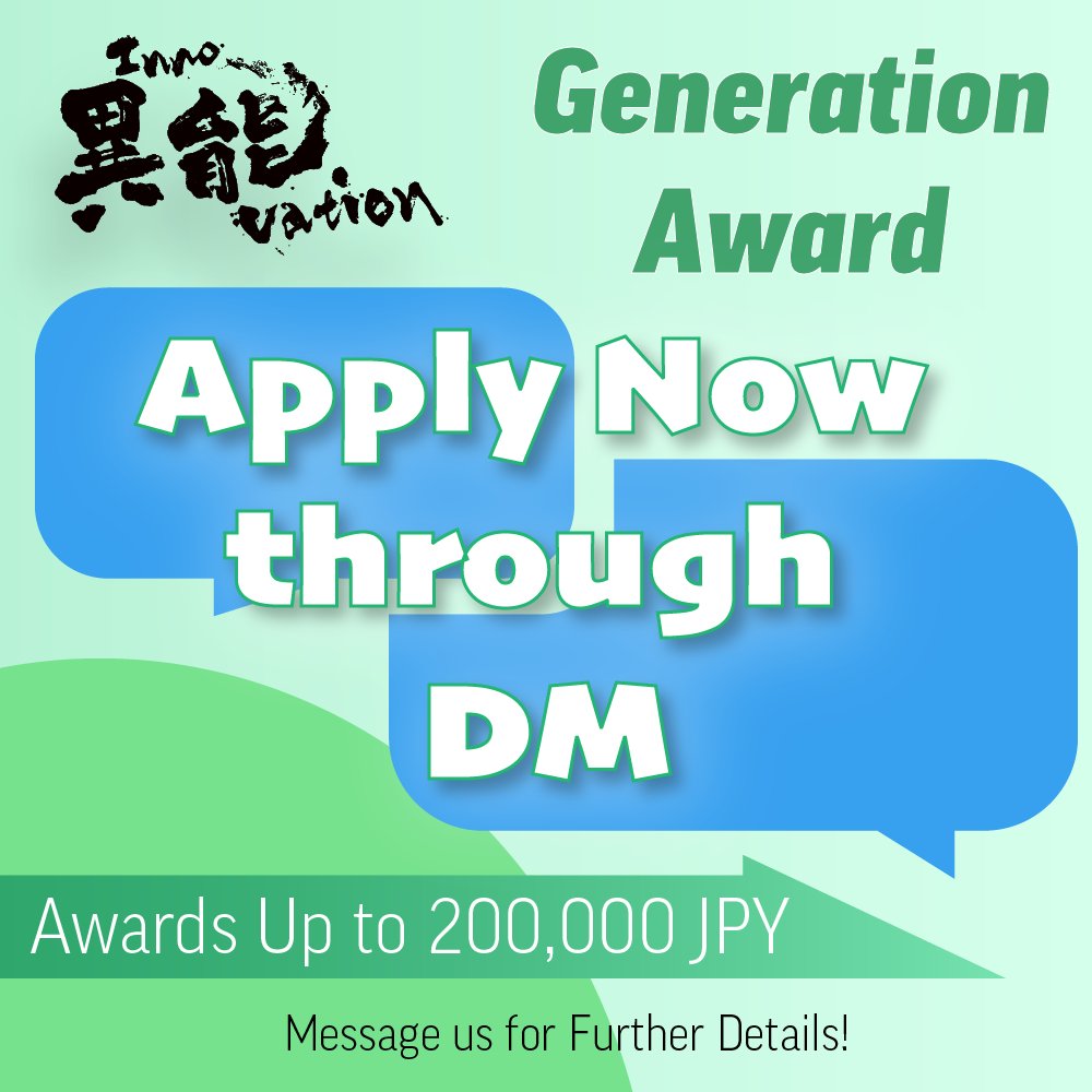 inno_project_en's tweet image. Did you know you can apply to the Generation Award via DM? Drop us a message for further information and have a chance to be awarded for your idea(s)! 
We look forward to your applications! 
#EmbraceYourINNO #INNO #GenerationAward