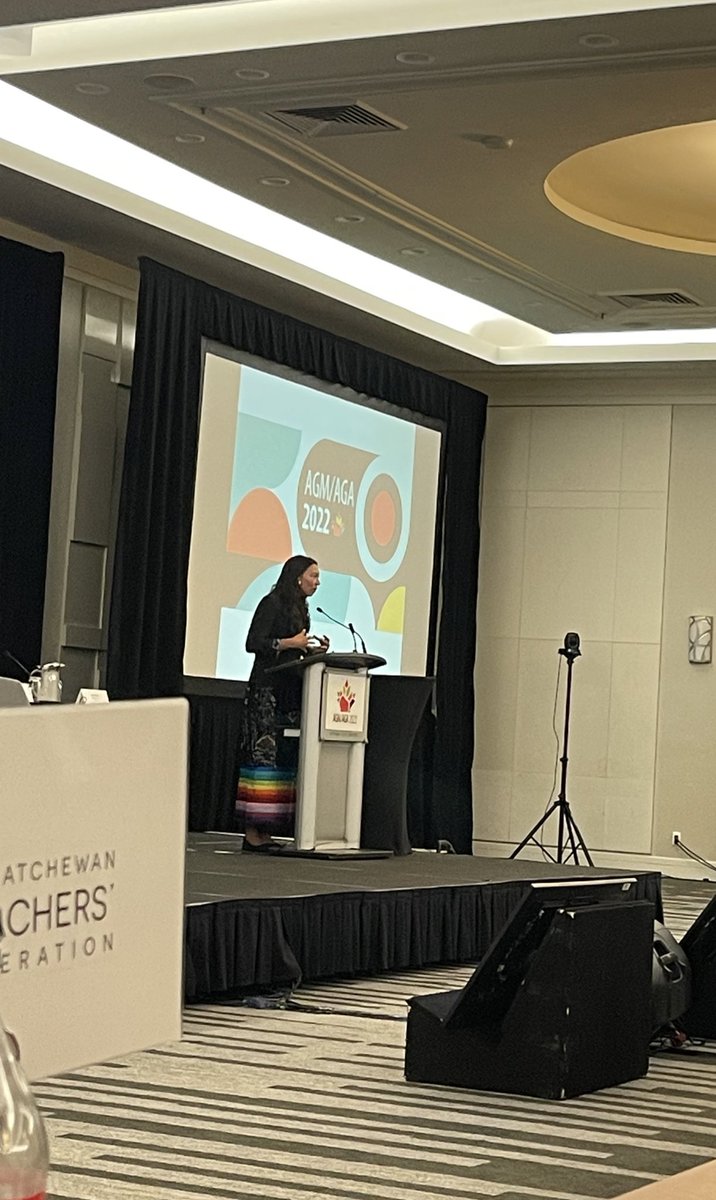 So happy to in person at the <a href="/CTFFCE/">CTF/FCE</a> #AGM2022AGA.  Thank you to <a href="/sarainfox/">Sarain Fox</a> for joining us tonight to share part of your story with us.  

“Truth then reconciliation” - There is a lot of work to be done.