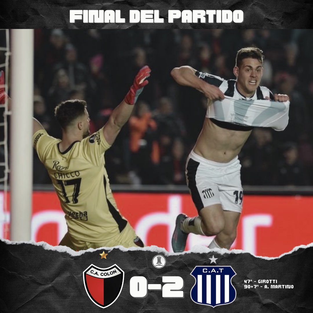 somoslat's tweet photo. EN CUARTOS DE LIBERTADOOOOORES 🏆

Talleres derrotó a Colón en Santa Fe, siendo ampliamente superior.

El matador aguarda por Vélez o River en la llave.

Qué lindo es ser hincha del más grande del interior 💙 https://t.co/7Td0zo4EPa