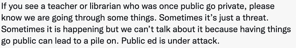 FReadomFighters's tweet photo. This is real. ⬇️ Our library and teacher colleagues are experiencing this and need the support of parents and community members to speak up against hate.  Because it's not just educators being attacked - it's the education your children receive that is under assault. https://t.co/DjlgsquJPU