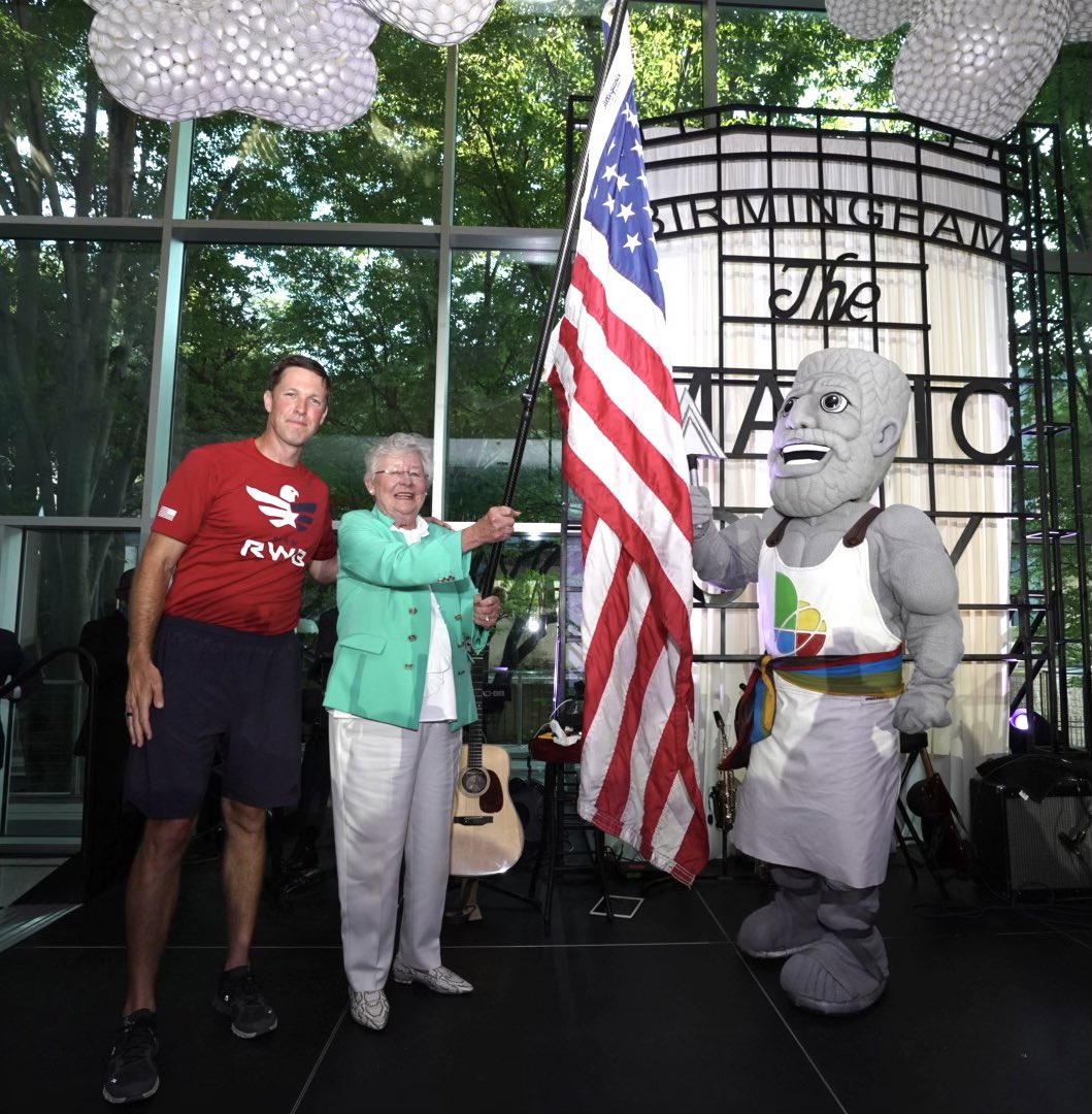 GovernorKayIvey's tweet photo. As governor and an Alabamian, I am proud to officially welcome The World Games 2022 to Birmingham, Alabama! 🇺🇸 #alpolitics https://t.co/zV61BIuqIt