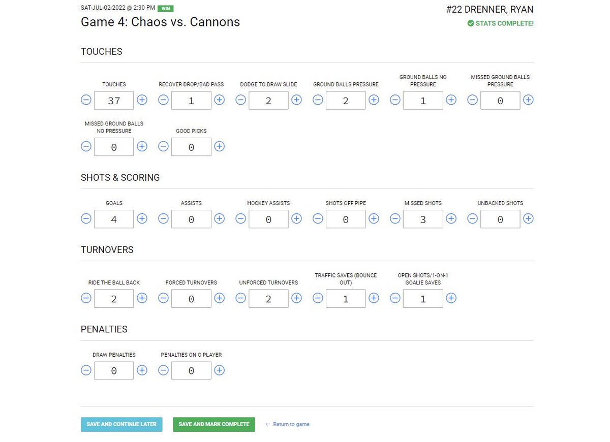 Last Saturday, <a href="/ChefBoy_RD_/">Ryan Drenner™</a> of the <a href="/PLLCannons/">Boston Cannons</a> scored a PPE of .78 in a tough loss to the <a href="/PLLChaos/">Carolina Chaos</a>. Check out his full PPE stat line below!