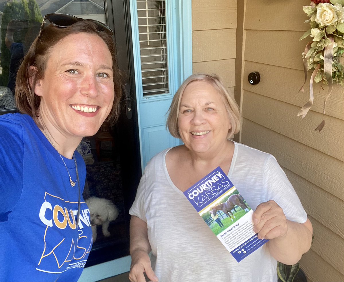 A great day talking to voters about why I was inspired to run — to fully fund education &amp; support educators, to repair &amp; maintain the our critical infrastructure and expand access to quality, affordable healthcare. Meeting with awesome voters like Diane fuels me as I go! #ksleg