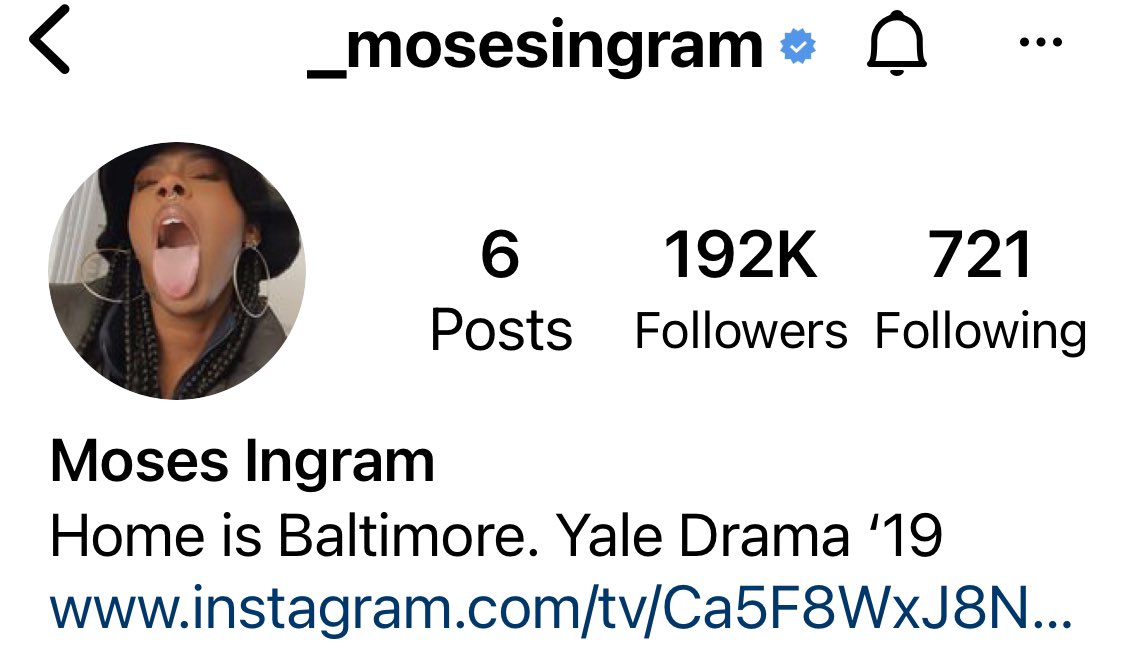 Fam! #MosesIngram is  close to 200K on IG. Let’s continue to support her. She deserves it. #SupportMosesIngram