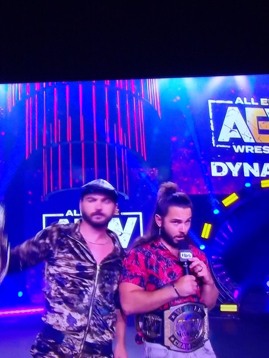 CarlWithA_C's tweet photo. @youngbucks talk your talk !!
#AEWDynamite
#BestTagTeam https://t.co/9noMZ4b0Rp