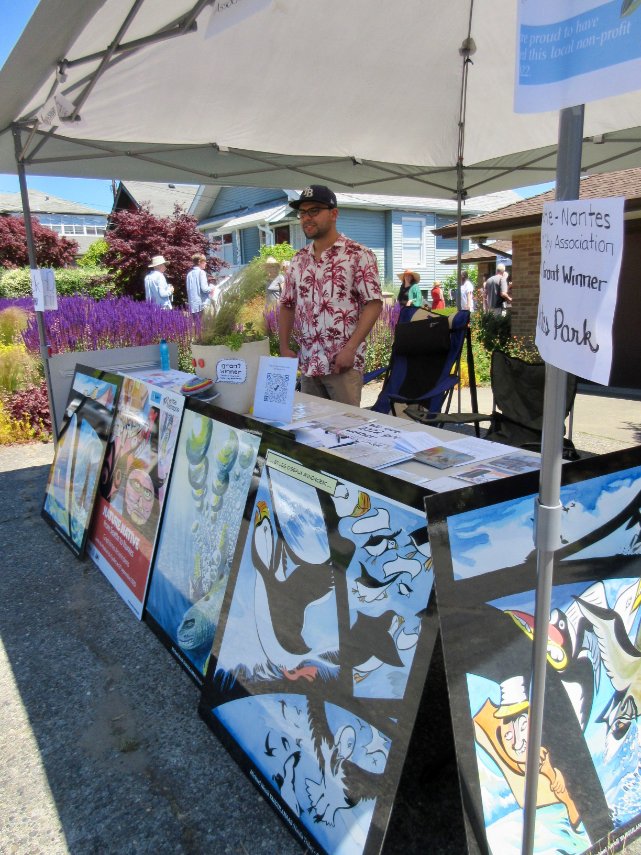 SeattleNantes's tweet photo. Since SNSCA was a recipient of the West Seattle Garden Tour Grant, we had a table up during this year's tour in order to share with goers about how we used the grant money in our Nantes Park beautification student tile project. https://t.co/S5lGTMZt1k