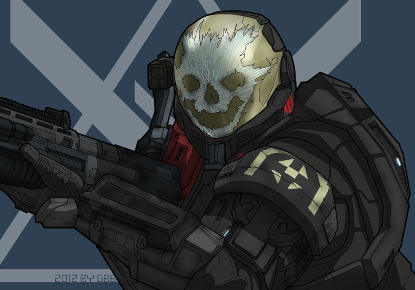 Here's another skull dude I like Emile from Halo Reach. 